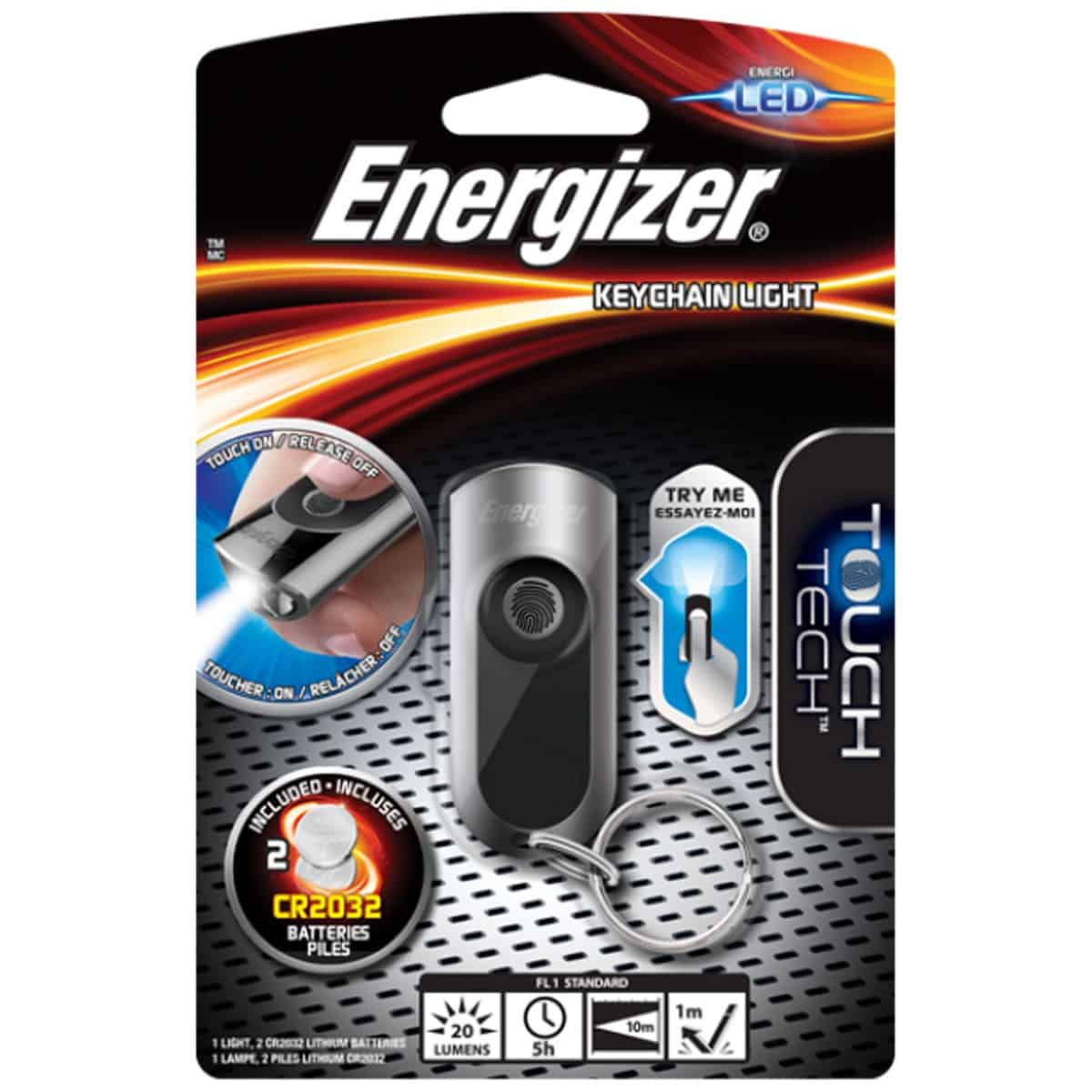 Energizer Touch Tech Keychain light LP00181 raktų pakabutis-žibintuvėlis