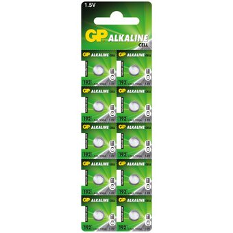 GP G3 LR41 192F baterijos 10 vnt.