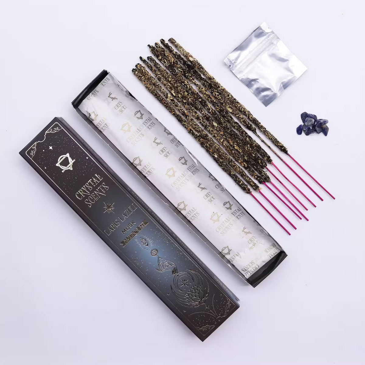 Muskuso kvapo smilkalai su Lazurito kristalais Crystal Scents