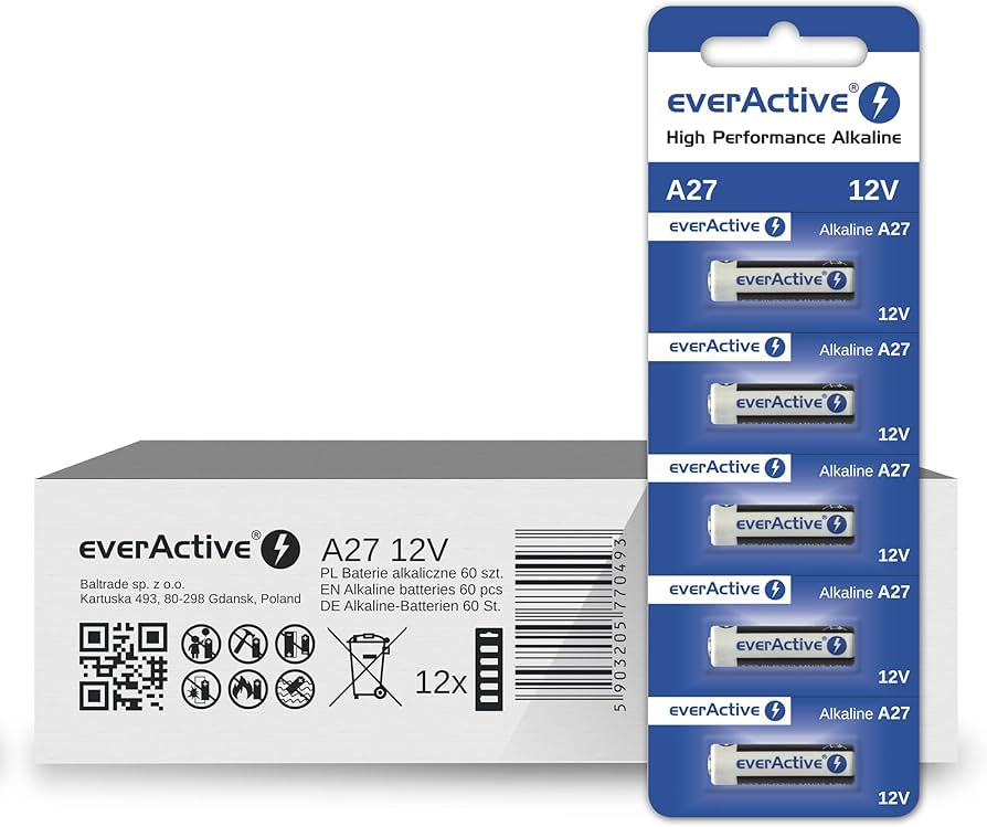 EverActive V27A 8LR732 MN27 12V šarminės baterijos 5 vnt.