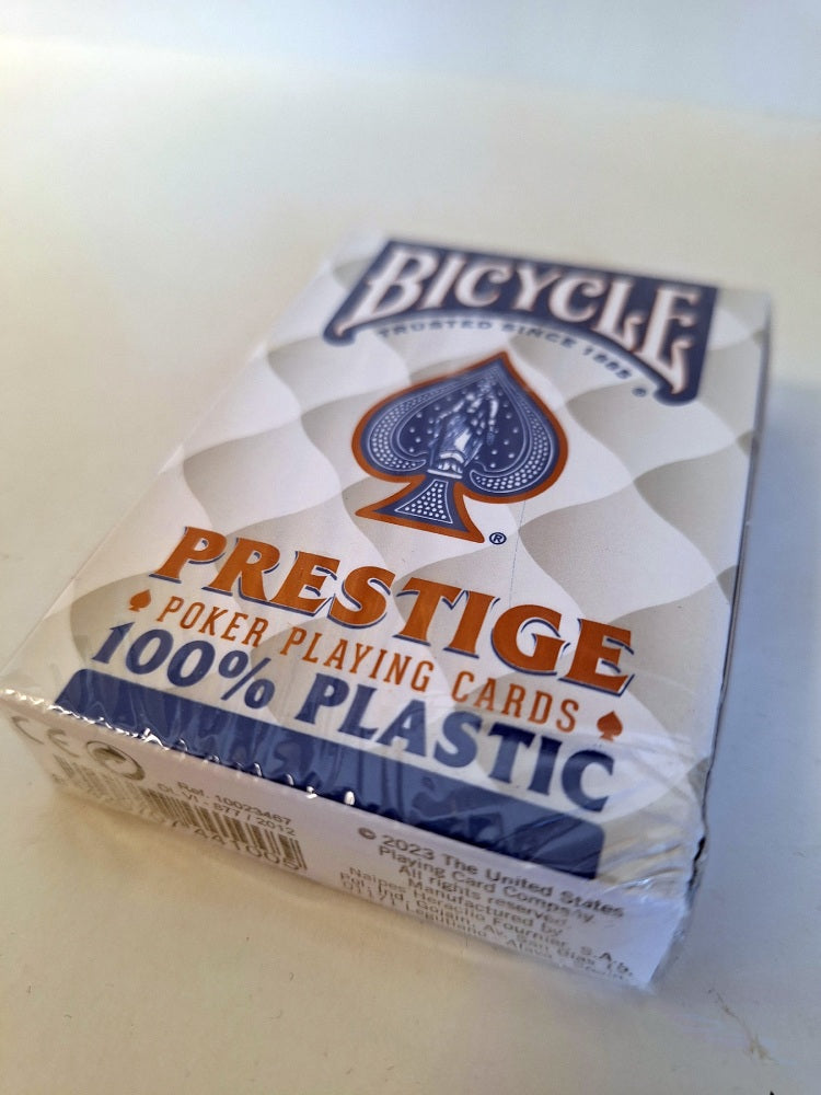 Bicycle Prestige Jumbo Blue - pokerio kortos, kosmetiniai defektai