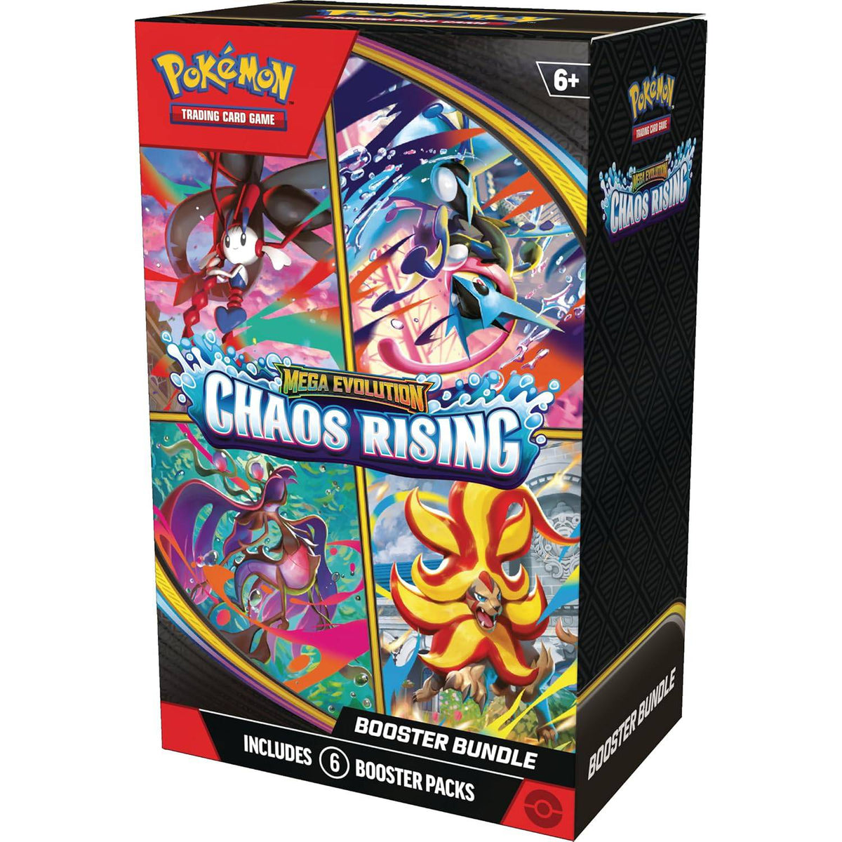 Pokémon Mega Evolution - Chaos Rising Booster Bundle - 6 papildymo pakeliai