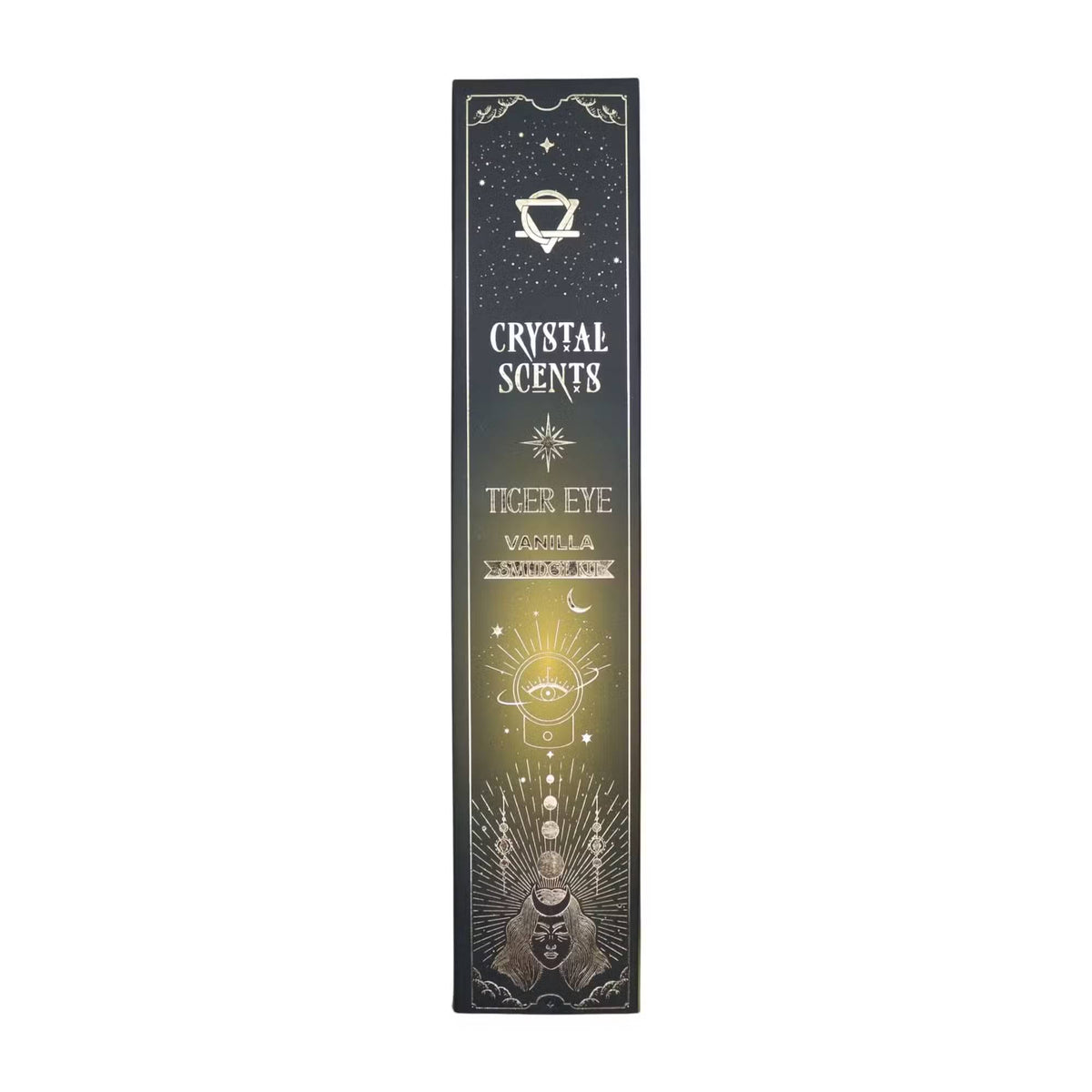 Vanilės aromato natūralūs smilkalai su Tigro Akies kristalais Crystal Scents