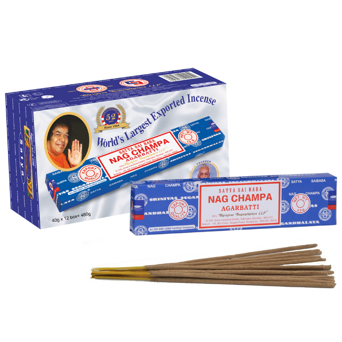 Satya Nag Champa - smilkalų lazdelės, 40 g