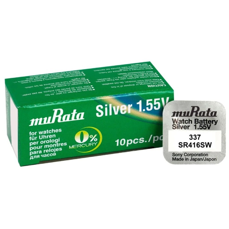Murata 337 (SR416SW) sidabro oksido laikrodžių baterijos 10 vnt.