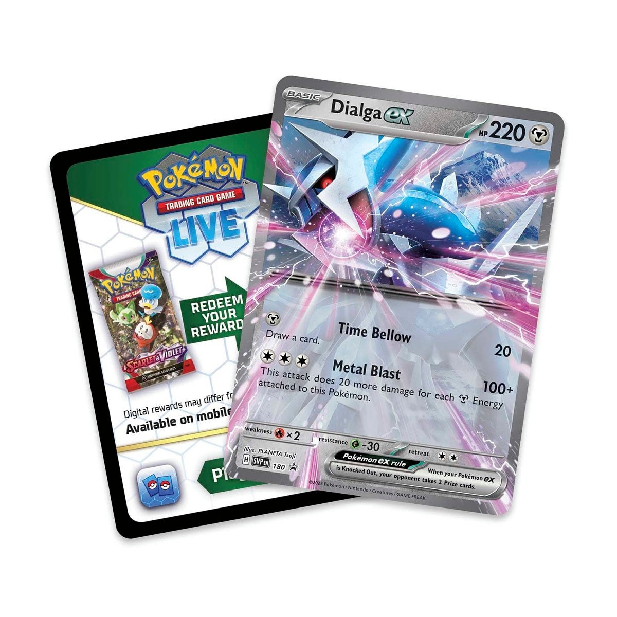 Pokémon Azure Legends Tin Dialga ex - kortų rinkinys metalinėje dėžutėje
