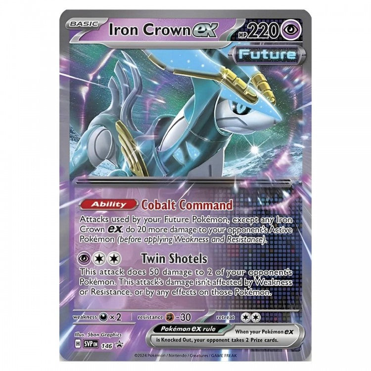 Pokémon Paradox Destinies Iron Crown ex Tin - kosmetinis defektas