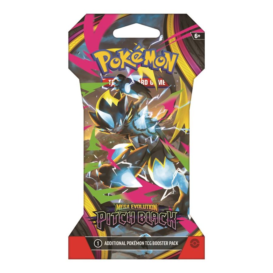 Pokemon Mega Evolution Pitch Black Sleeved Booster papildymo pakuotė 1 vnt.