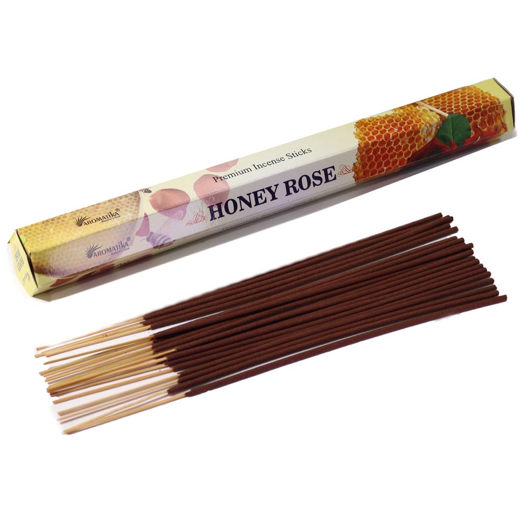Aromatika Honey Rose - medaus ir rožių kvapo smilkalai, 20 g