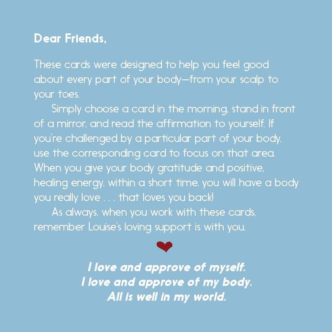Love Your Body - Louise Hay afirmacijų kortos