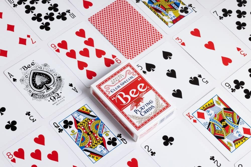 Bee Standard Red - raudonos pokerio kortos