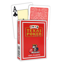 Įkelti vaizdą į galerijos rodinį, Modiano Kortos Texas Poker Hold'em Jumbo Index Raudonos