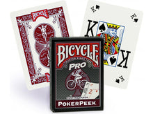 Įkelti vaizdą į galerijos rodinį, Bicycle Kortos Pro Poker Peek Raudonos
