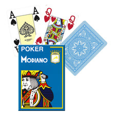 Įkelti vaizdą į galerijos rodinį, Modiano Kortos Poker 4 Jumbo Index Šviesiai Mėlynos