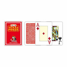 Įkelti vaizdą į galerijos rodinį, Modiano Kortos Texas Poker Hold'em Jumbo Index Raudonos