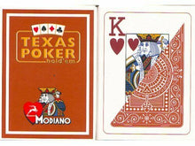 Įkelti vaizdą į galerijos rodinį, Modiano Kortos Texas Poker Hold Em Rudos