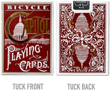 Įkelti vaizdą į galerijos rodinį, Bicycle Kortos Capitol Raudonos