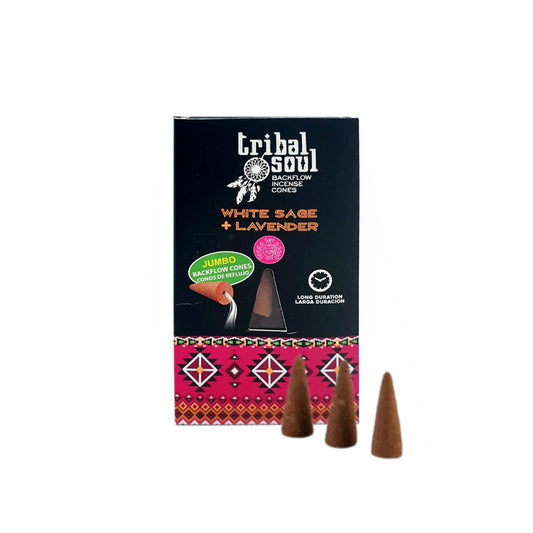 Tribal Soul White Sage + Lavender Backflow - 10 smilkalų