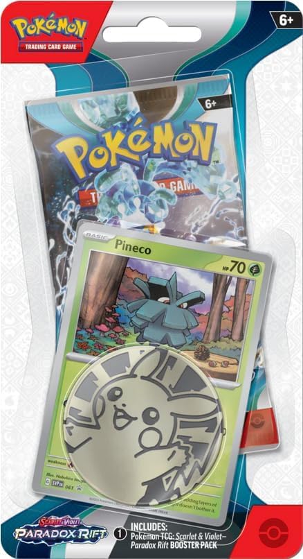 Pokémon Paradox Rift Pineco Checklane Blister - kortų rinkinys