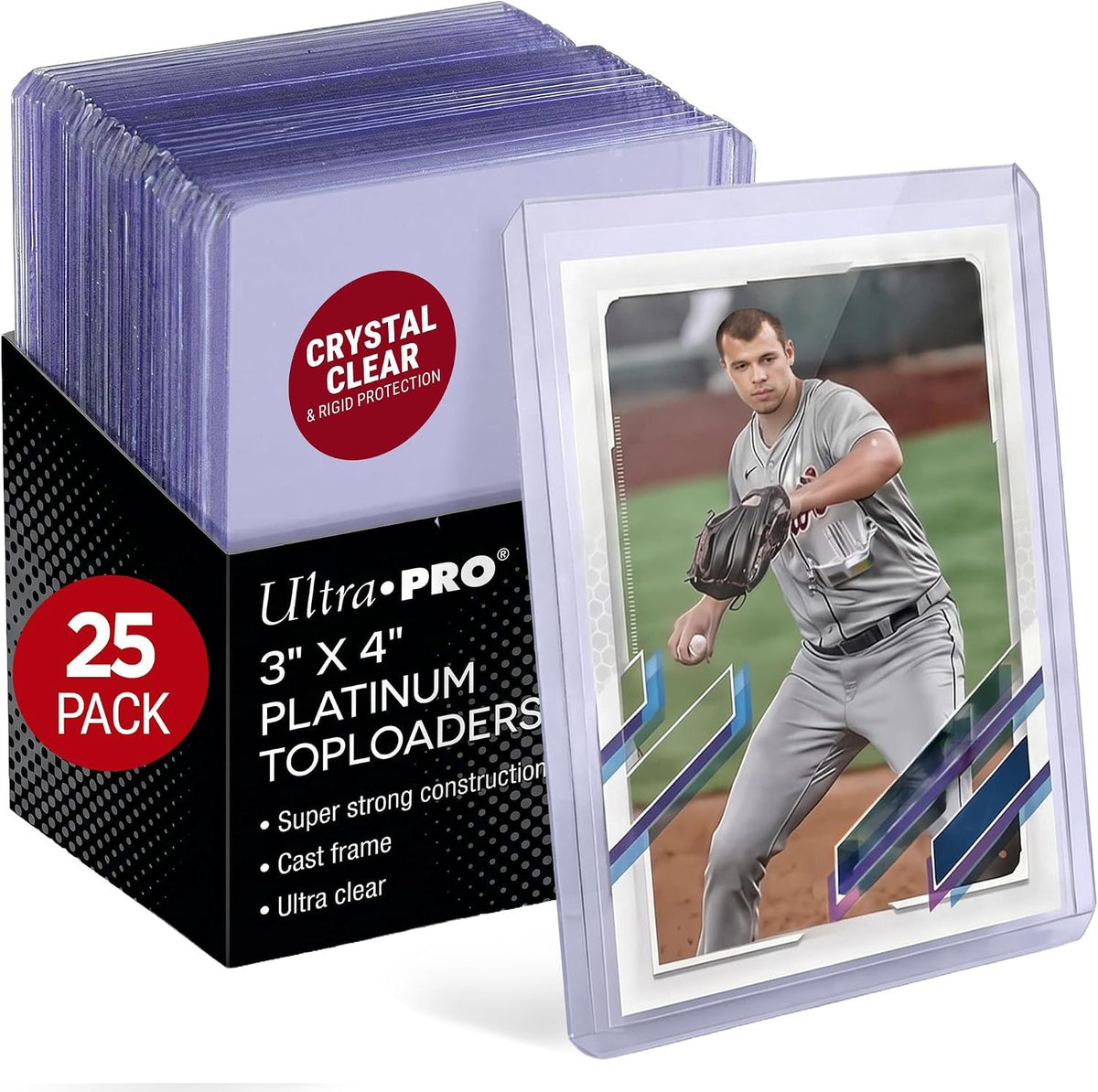 Ultra Clear Platinum Toploaders 3 × 4 col. - kortų laikikliai, 25 vnt. | Ultra PRO