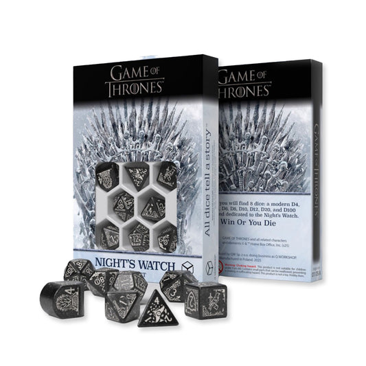 Q-Workshop Game of Thrones Night’s Watch - 8 RPG kauliukai