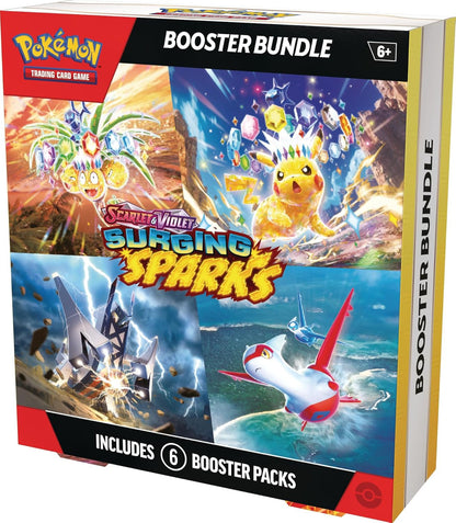 Pokémon Surging Sparks Booster Bundle - 6 papildymo pakeliai