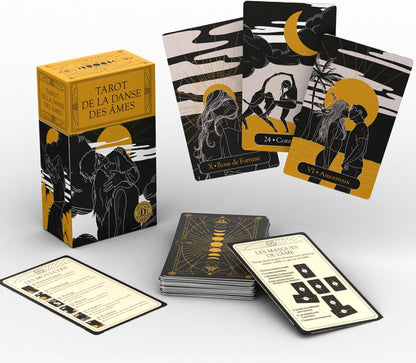 Tarot de la Danse des âmes kortos prancūzų kalba Grimaud Cartomancie