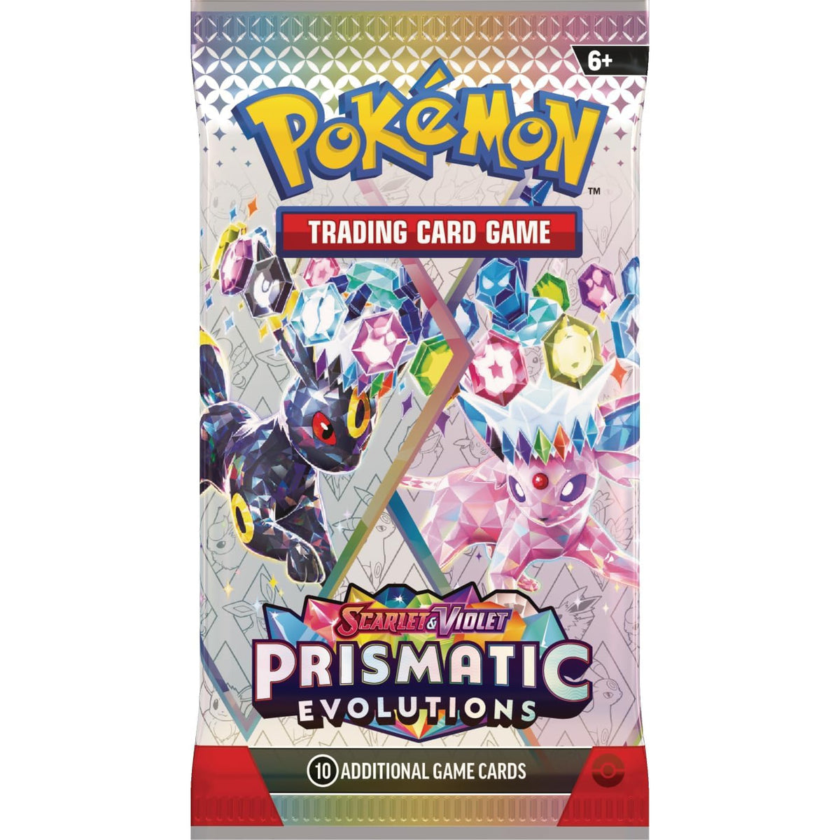 Pokémon Prismatic Evolutions Booster Bundle - 6 pakelių rinkinys