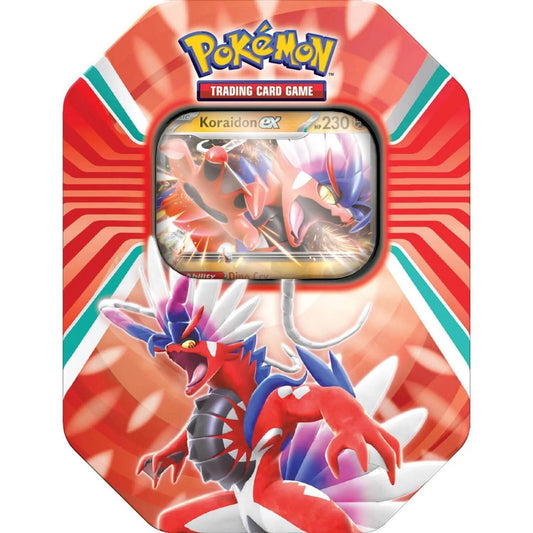 Pokémon Paldea Legends Tin Koraidon ex - rinkinys metalinėje dėžutėje