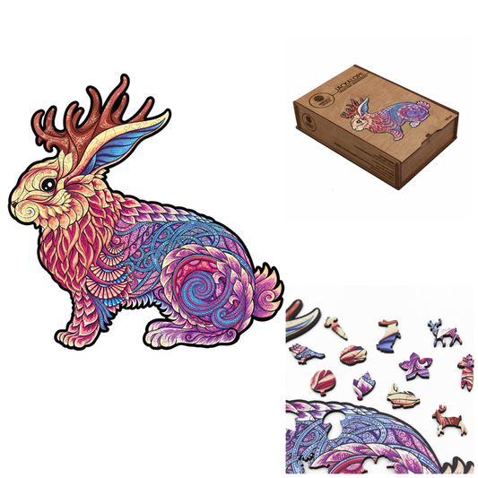 Jackalope M - medinė dėlionė, 150 detalių | Fantasy Puzzles