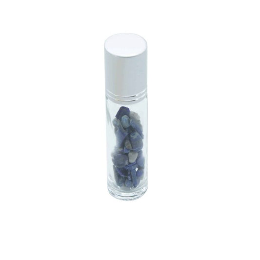 Sodalite - rutulinis buteliukas su sidabro spalvos dangteliu