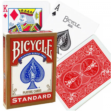 Bicycle Rider Standard auksiniu apvadu - raudonos arba mėlynos kortos