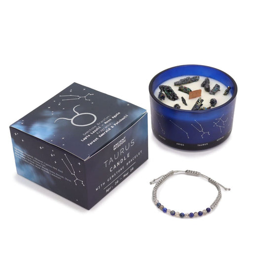 Zodiac Crystal Jautis - žvakė ir akmenų apyrankė | Ancient Wisdom