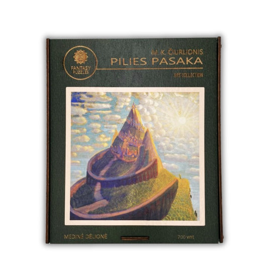 M. K. Čiurlionis Pilies pasaka - medinė dėlionė XL, 700 detalių