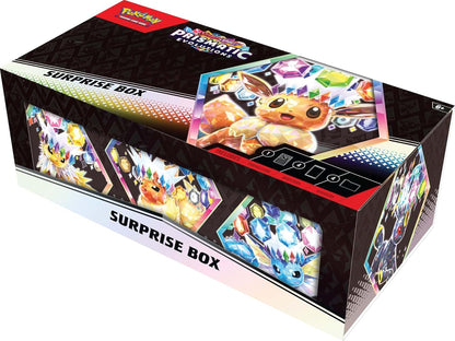 Pokemon Scarlet & Violet Prismatic Evolutions Surprise Box rinkinys (anglų k.)
