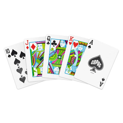 Copag Neoteric Poker Regular Index - 2 kaladės (violetinė, geltona, mėlyna)