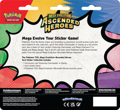 Pokémon Ascended Heroes Charmander Tech Sticker Collection - rinkinys
