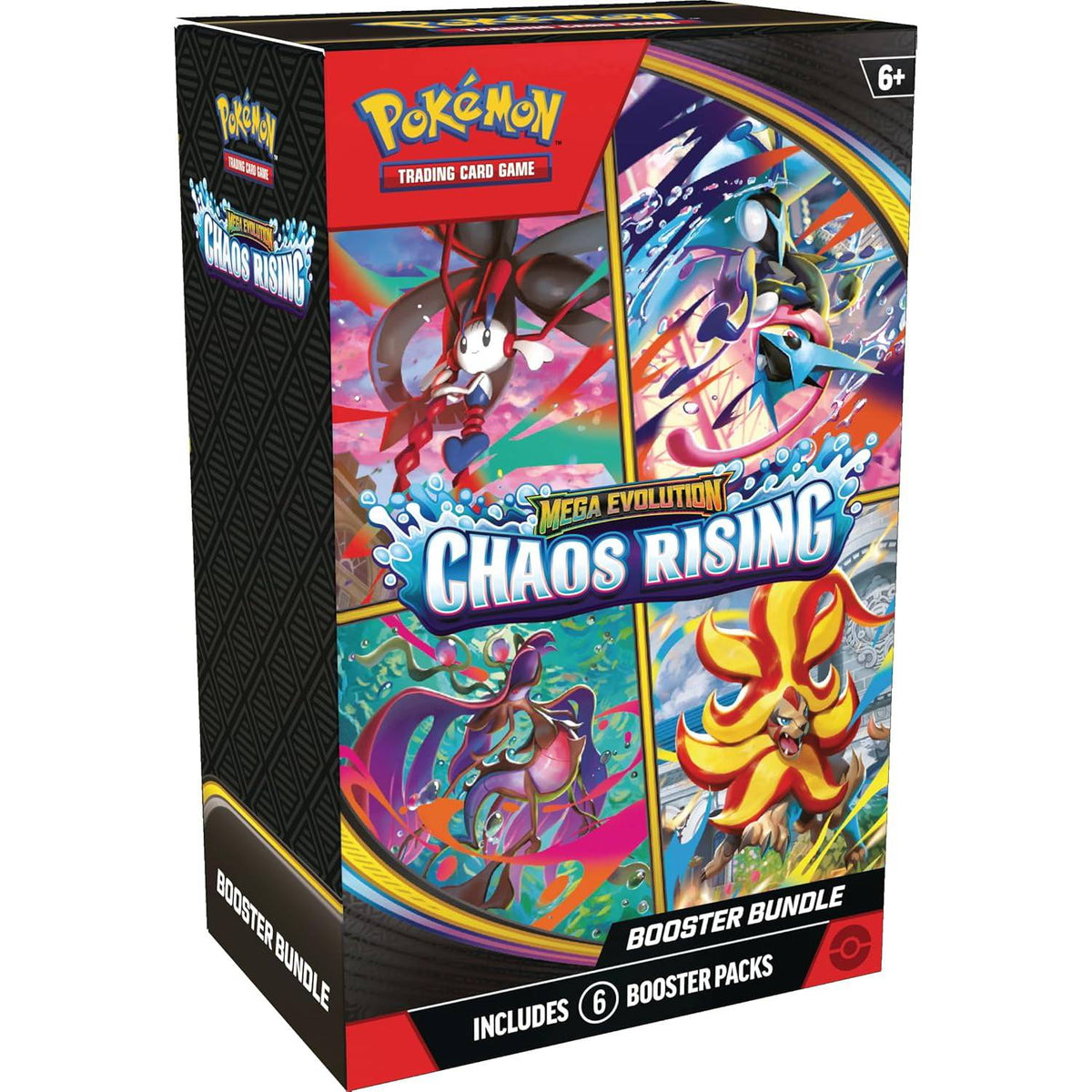 Pokémon Mega Evolution - Chaos Rising Booster Bundle - 6 papildymo pakeliai