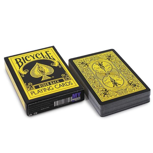 Bicycle Rider Back Reverse Yellow & Black - žaidimo kortos