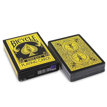 Bicycle Rider Back Reverse Yellow & Black - žaidimo kortos