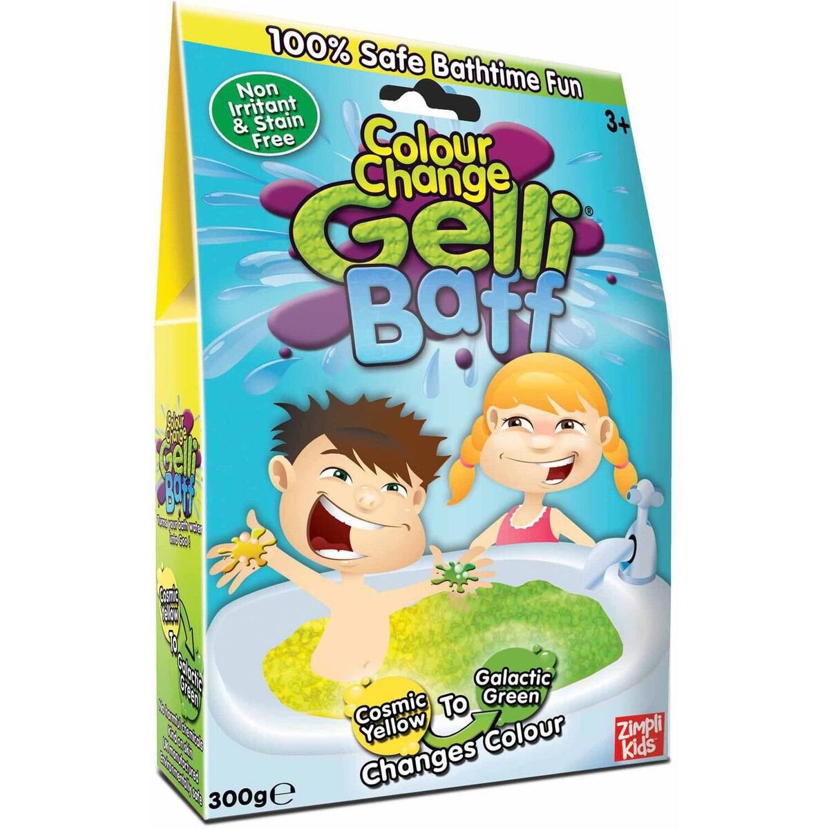 Gelli Baff Cosmic Yellow to Galactic Green - spalvą keičianti vonios želė, 300 g