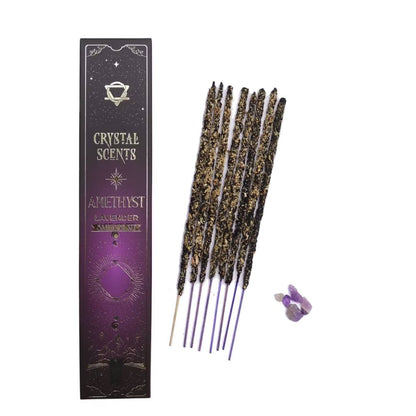 Levandų Kvapo smilkalai su Ametisto kristalais Crystal Scents