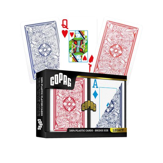 Copag Legacy Bridge Jumbo 4 Colors - dviejų kaladžių rinkinys