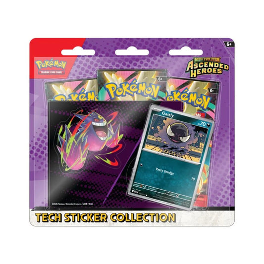 Pokémon Ascended Heroes Tech Sticker Gastly - kortų rinkinys