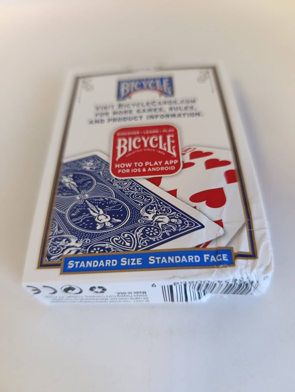 Bicycle Blank Face and Back - tuščios kortos, kosmetiniai defektai