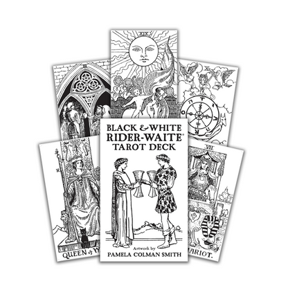 Black & White Rider-Waite Tarot - Taro kortos - kosmetinis defektas