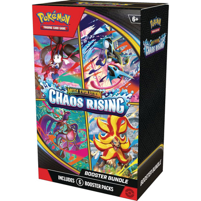 Pokémon Mega Evolution - Chaos Rising Booster Bundle - 6 papildymo pakeliai