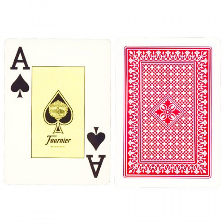 Fournier 818 Red - pokerio kortos, kosmetiniai defektai
