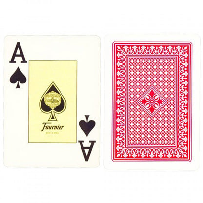 Fournier 818 Red - pokerio kortos, kosmetiniai defektai