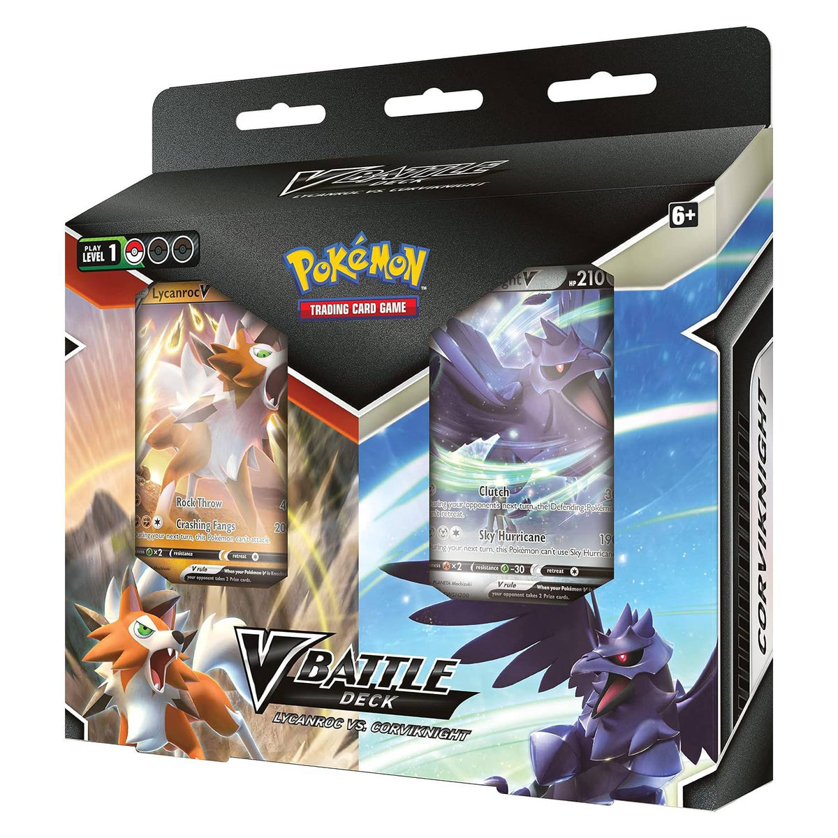Pokémon Lycanroc vs. Corviknight V Battle Deck - dviejų kaladžių rinkinys